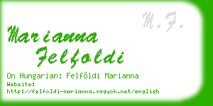 marianna felfoldi business card