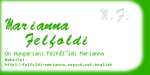 marianna felfoldi business card